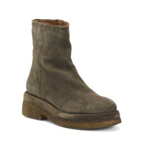 PONS QUINTANA Spain Suede Andrea Round Tip Crepe Sole Ankle Booties